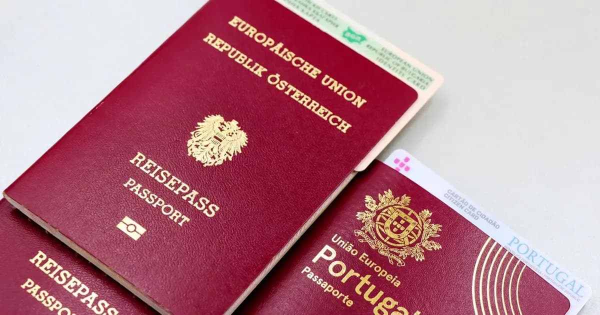 A Swedish rental contract document placed next to a passport and an ID card, illustrating that a lease can be signed without a Swedish personal number